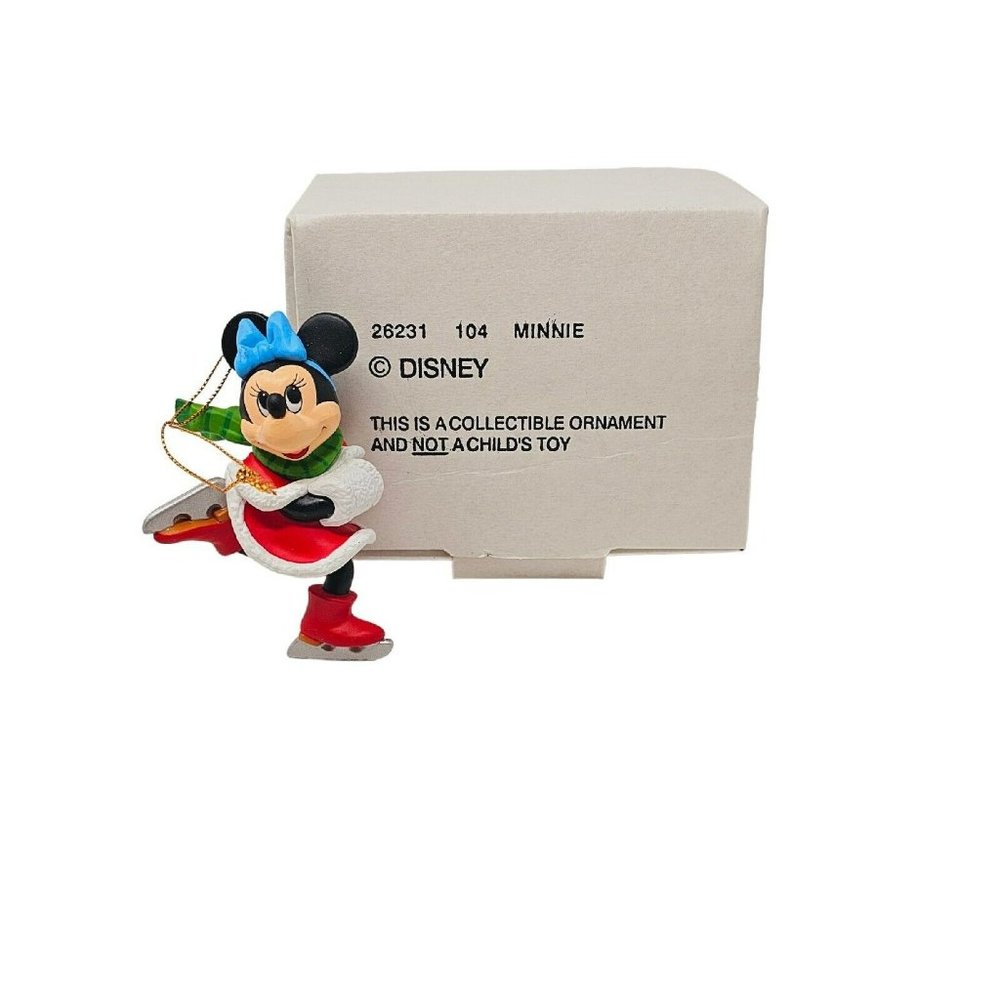 Disney Grolier Christmas Magic Hanging‎ Ornament Figurine Rare 104 Minnie Mouse